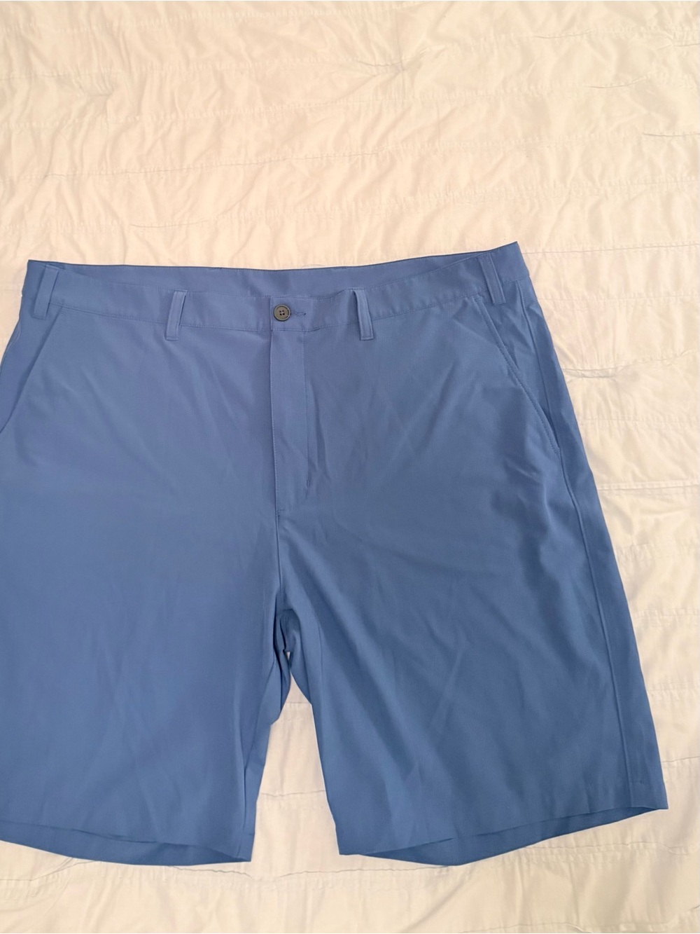 Caribbean Blue Flat Front Men's Shorts